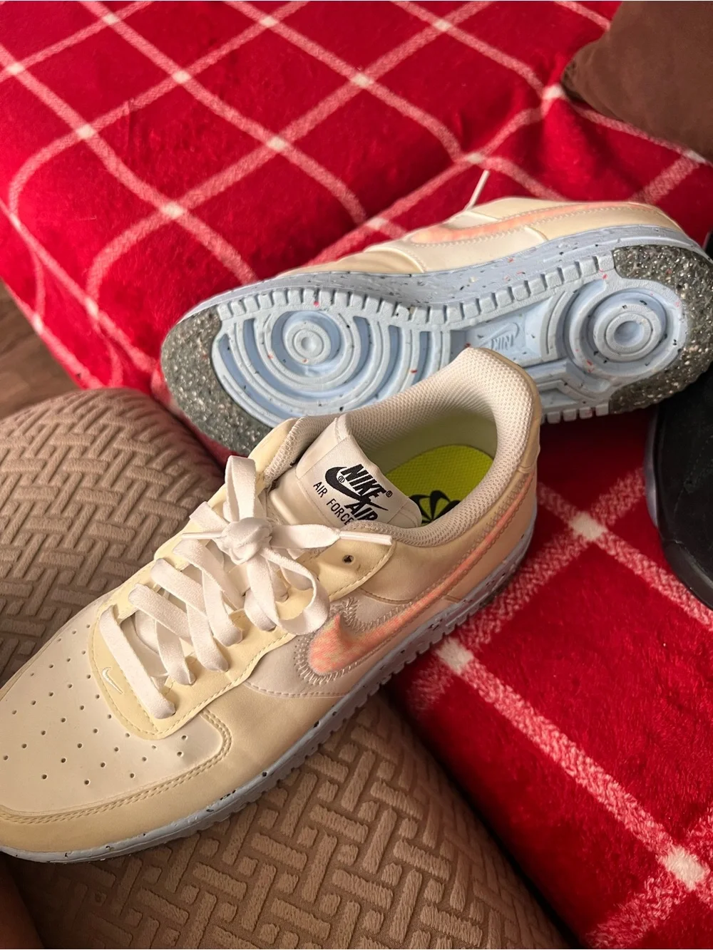 Nike White and Black Swoosh Shoe Interior Label